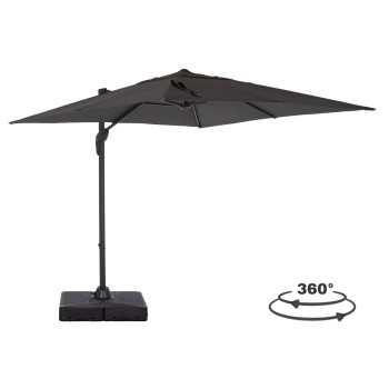 PROFESSIONAL UMBRELLA 2.7x2.7m WITH WATER BASE JAVANTE FK10857.01 GREY ALUM. & SHADE
