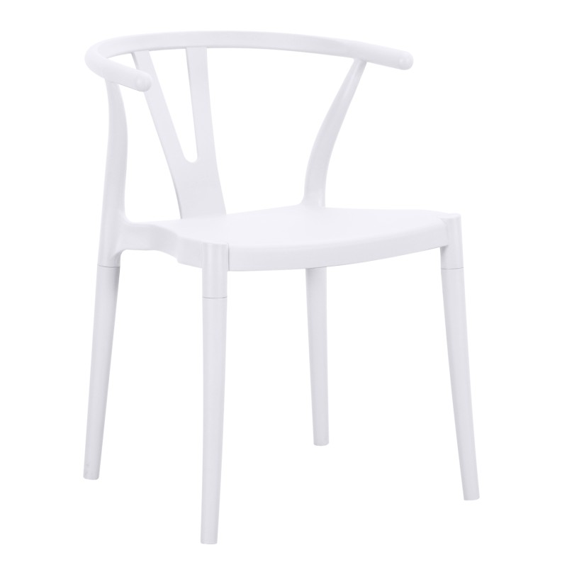 OUTDOOR DINING CHAIR BRAVE FK6625.01 POLPYPROPYLENE IN WHITE 47x42x84.5Hcm OUTDOOR DINING CHAIR BRAVE FK6625.01 POLPYPROPYLENE IN WHITE 47x42x84.5Hcm