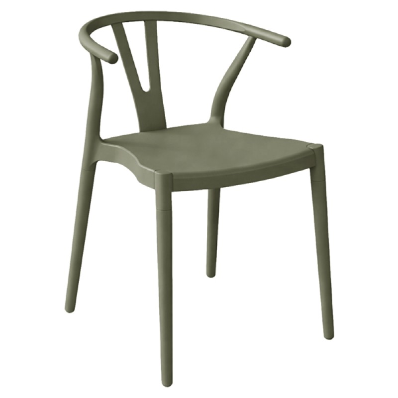 OUTDOOR DINING CHAIR BRAVE FK6625.05 POLPYPROPYLENE IN OLIVE GREEN 47x42x84.5Hcm OUTDOOR DINING CHAIR BRAVE FK6625.05 POLPYPROPYLENE IN OLIVE GREEN 47x42x84.5Hcm