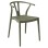 OUTDOOR DINING CHAIR BRAVE FK6625.05 POLPYPROPYLENE IN OLIVE GREEN 47x42x84.5Hcm