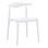 OUTDOOR DINING CHAIR ALOR FK6624.01 POLYPROPYLENE IN WHITE 47x55x74.5Hcm.