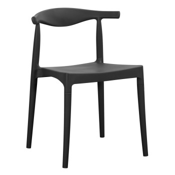 OUTDOOR DINING CHAIR ALOR FK6624.02 POLYPROPYLENE IN BLACK 47x55x74.5Hcm.