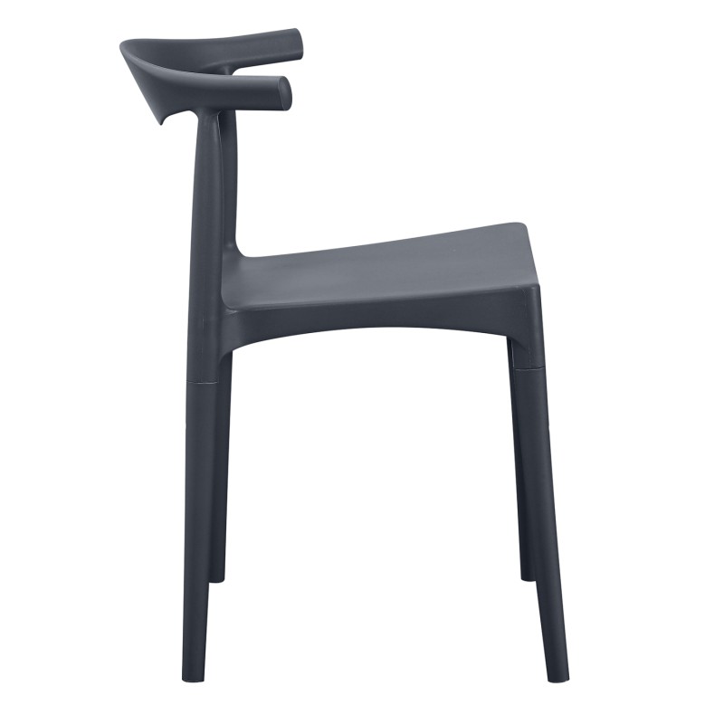 OUTDOOR DINING CHAIR ALOR FK6624.03 POLYPROPYLENE IN GREY 47x55x74.5Hcm. OUTDOOR DINING CHAIR ALOR FK6624.03 POLYPROPYLENE IN GREY 47x55x74.5Hcm.