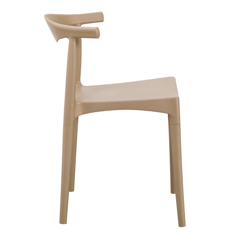 OUTDOOR DINING CHAIR ALOR FK6624.04 POLYPROPYLENE IN CAPPUCCINO 47x55x74.5Hcm. OUTDOOR DINING CHAIR ALOR FK6624.04 POLYPROPYLENE IN CAPPUCCINO 47x55x74.5Hcm.