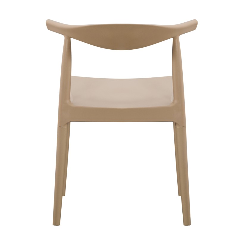 OUTDOOR DINING CHAIR ALOR FK6624.04 POLYPROPYLENE IN CAPPUCCINO 47x55x74.5Hcm. OUTDOOR DINING CHAIR ALOR FK6624.04 POLYPROPYLENE IN CAPPUCCINO 47x55x74.5Hcm.