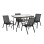 OUTDOOR DINING SET 5PCS LEONE FK10835.03 METAL CHAIRS & TABLE 110x60cm BLACK
