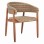DINING CHAIR CORT FK6447 ACACIA WOOD & ROPE IN NATURAL COLORS 62x54x74Hcm.