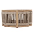 OUTDOOR ROUND COFFEE TABLE SERIES MORMONT FK6262.01 ACACIA WOOD IN NATURAL-BEIGE ROPE Φ60x40Hcm