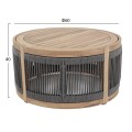 OUTDOOR ROUND COFFEE TABLE SERIES MORMONT FK6262.02 ACACIA WOOD IN NATURAL-GREY ROPE Φ60x40Hcm. OUTDOOR ROUND COFFEE TABLE SERIES MORMONT FK6262.02 ACACIA WOOD IN NATURAL-GREY ROPE Φ60x40Hcm.