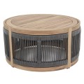 OUTDOOR ROUND COFFEE TABLE SERIES MORMONT FK6262.02 ACACIA WOOD IN NATURAL-GREY ROPE Φ60x40Hcm. OUTDOOR ROUND COFFEE TABLE SERIES MORMONT FK6262.02 ACACIA WOOD IN NATURAL-GREY ROPE Φ60x40Hcm.