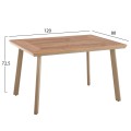 ALUMINUM DINING TABLE TABER FK5562.04 CAPPUCCINO WITH POLYWOOD TOP 120x80x72.5Hcm. ALUMINUM DINING TABLE TABER FK5562.04 CAPPUCCINO WITH POLYWOOD TOP 120x80x72.5Hcm.