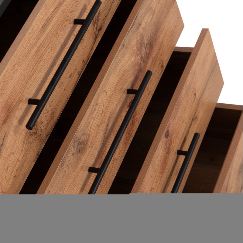 CHEST OF (4) DRAWERS CARYS FK745.12 MELAMINE IN NATURAL/GREY 75x40x83Hcm. CHEST OF (4) DRAWERS CARYS FK745.12 MELAMINE IN NATURAL/GREY 75x40x83Hcm.
