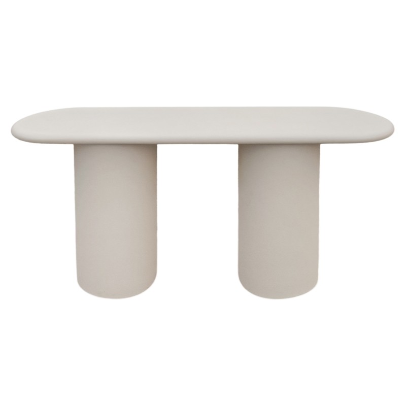 CONSOLE KENJI FK6584.02 FIBER CEMENT IN LIGHT BEIGE--140x40x77Hcm.