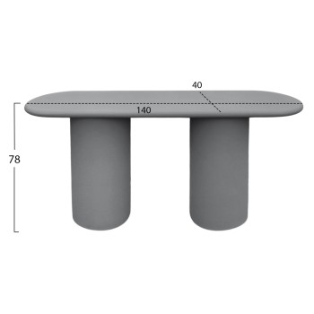 CONSOLE KENJI FK6584.01 FIBER CEMENT IN GREY--140x40x77Hcm.