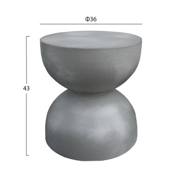 ROUND STOOL ZINI FK6580.01 FIBER CEMENT IN GREY Φ35x43Hcm. ROUND STOOL ZINI FK6580.01 FIBER CEMENT IN GREY Φ35x43Hcm.