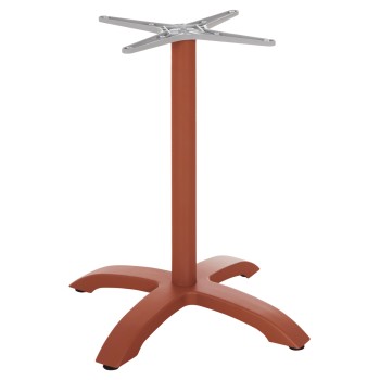 ALUMINUM TABLE BASE FK460.27 TERRACOTTA 66x66x72Hcm. CROSS 48x48cm.