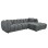 CORNER SOFA (RIGHT) LYKKE FK3326.01R GREY FABRIC 280x89-165(chaise)x70Hcm.