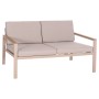 OUTDOOR 2-SEATER SOFA SAFIN FK6279.04 ALUMINUM & CUSHIONS IN CAPPUCCINO 140x70x77Hcm.