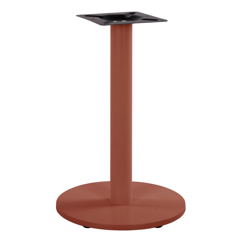 TABLE BASE FK419.27 METALLIC (STEEL) IN TERRACOTTA COLOR WITH HEIGHT ADJUSTERS Φ45Χ72Hcm. TABLE BASE FK419.27 METALLIC (STEEL) IN TERRACOTTA COLOR WITH HEIGHT ADJUSTERS Φ45Χ72Hcm.
