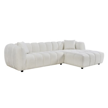 CORNER SOFA (RIGHT) LYKKE FK3326.02R ECRU FABRIC 280x89-165(chaise)x70Hcm.