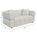 SOFA 2-SEATER NORIKA FK3332.02 ECRU FABRIC 172x91x72Hcm. SOFA 2-SEATER NORIKA FK3332.02 ECRU FABRIC 172x91x72Hcm.