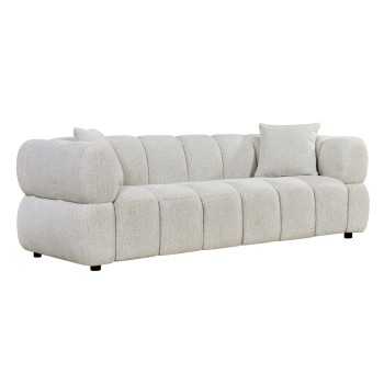 SOFA 3-SEATER NORIKA FK3331.02 ECRU FABRIC 220x88x85Hcm.