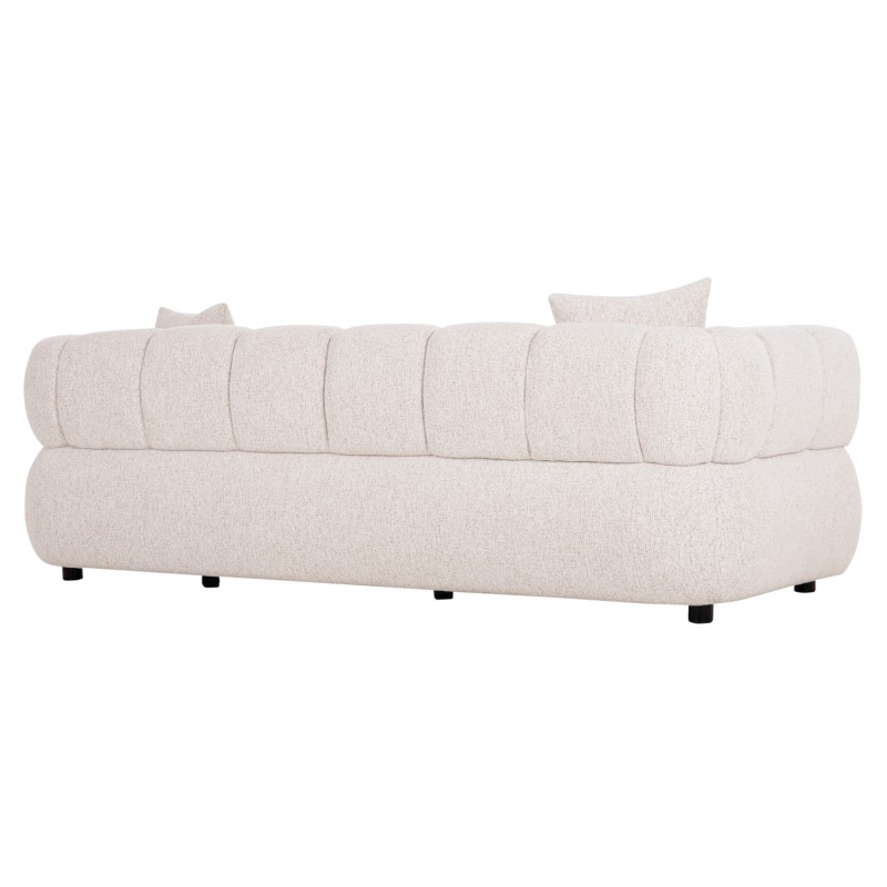SOFA 3-SEATER NORIKA FK3331.02 ECRU FABRIC 220x88x85Hcm. SOFA 3-SEATER NORIKA FK3331.02 ECRU FABRIC 220x88x85Hcm.