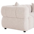 SOFA 3-SEATER NORIKA FK3331.02 ECRU FABRIC 220x88x85Hcm. SOFA 3-SEATER NORIKA FK3331.02 ECRU FABRIC 220x88x85Hcm.