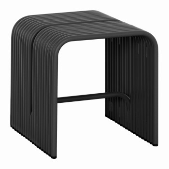STOOL SERIES INTREPID FK6325.01 ALUMINUM IN BLACK 40x38x42.5Hcm.