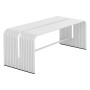 BENCH 2-SEATER SERIES INTREPID FK6327.02 ALUMINUM IN WHITE 109,5x37x42Hcm.