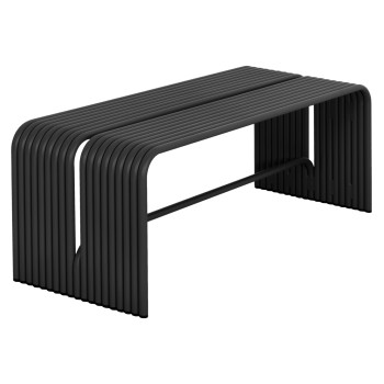 BENCH 2-SEATER SERIES INTREPID FK6327.01 ALUMINUM IN BLACK 109,5x37x42Hcm.