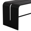 BENCH 2-SEATER SERIES INTREPID FK6327.01 ALUMINUM IN BLACK 109,5x37x42Hcm. BENCH 2-SEATER SERIES INTREPID FK6327.01 ALUMINUM IN BLACK 109,5x37x42Hcm.