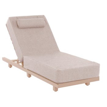 PROFESSIONAL SUNLOUNGER JESSIE FK10714.04 CAPPUCCINO ALUMINUM-BEIGE CUSHION 200x71x79Hcm.