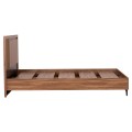 DOUBLE BED WITH MATTRESS HARRY FK10808.01 MELAMINE IN NATURAL WOOD COLOR & BLACK--FOR 160x200cm DOUBLE BED WITH MATTRESS HARRY FK10808.01 MELAMINE IN NATURAL WOOD COLOR & BLACK--FOR 160x200cm