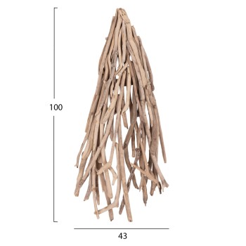 WALL LAMP VEKNA FK4876 DRIFTWOOD IN NATURAL 43x15(thickness)x100Hcm.[1xΕ27]