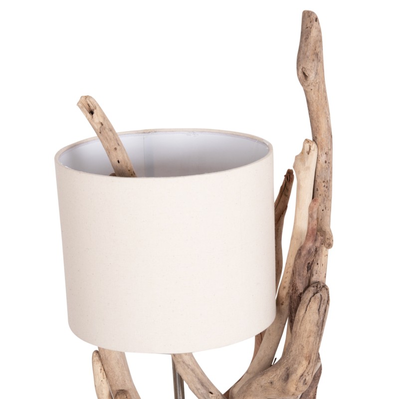 TABLE LAMP BRAMBLE FK4873 DRIFTWOOD & WHITE CAP Φ28x65Hcm. TABLE LAMP BRAMBLE FK4873 DRIFTWOOD & WHITE CAP Φ28x65Hcm.