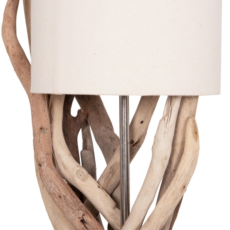 TABLE LAMP BRAMBLE FK4873 DRIFTWOOD & WHITE CAP Φ28x65Hcm. TABLE LAMP BRAMBLE FK4873 DRIFTWOOD & WHITE CAP Φ28x65Hcm.