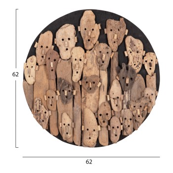 WALL DECORATION ROUND LICAS FK4441 DRIFTWOOD IN NATURAL Φ62cm. WALL DECORATION ROUND LICAS FK4441 DRIFTWOOD IN NATURAL Φ62cm.