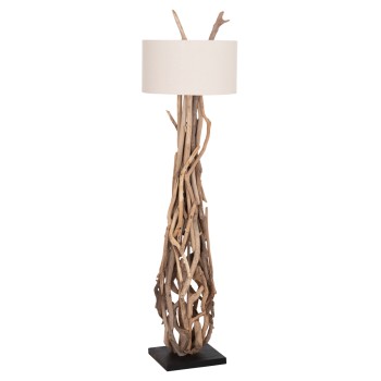 DECORATIVE FLOOR STANDING LAMP ALTAR FK4872 DRIFTWOOD--WHITE PVC CAP Φ44.5x167Hcm.