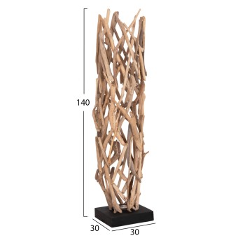 DECORATIVE FLOOR STANDING LAMP VEKNA FK4877 DRIFTWOOD IN NATURAL 30x30x140Hcm.