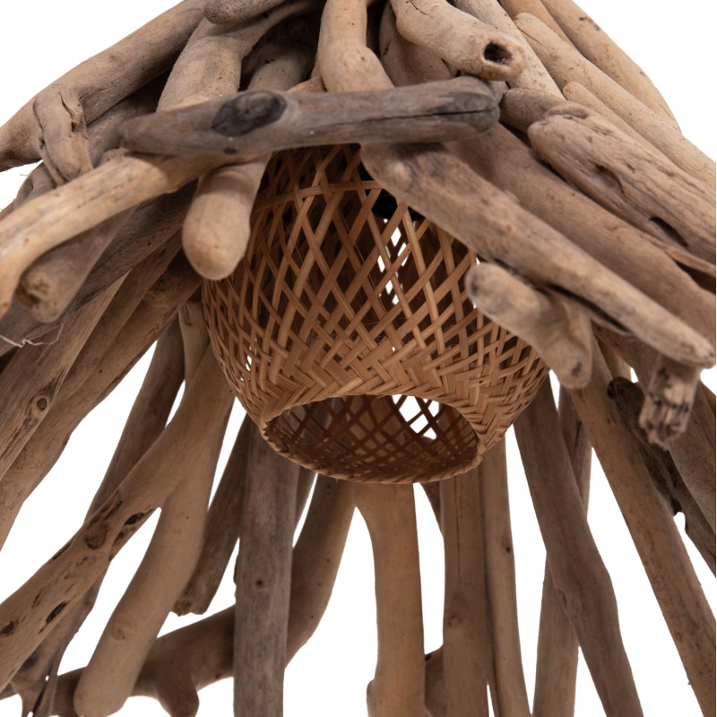 CEILING PENDANT LAMP TREIT FK4875 DRIFTWOOD IN NATURAL 48x54x52-73Hcm.[1xΕ27]