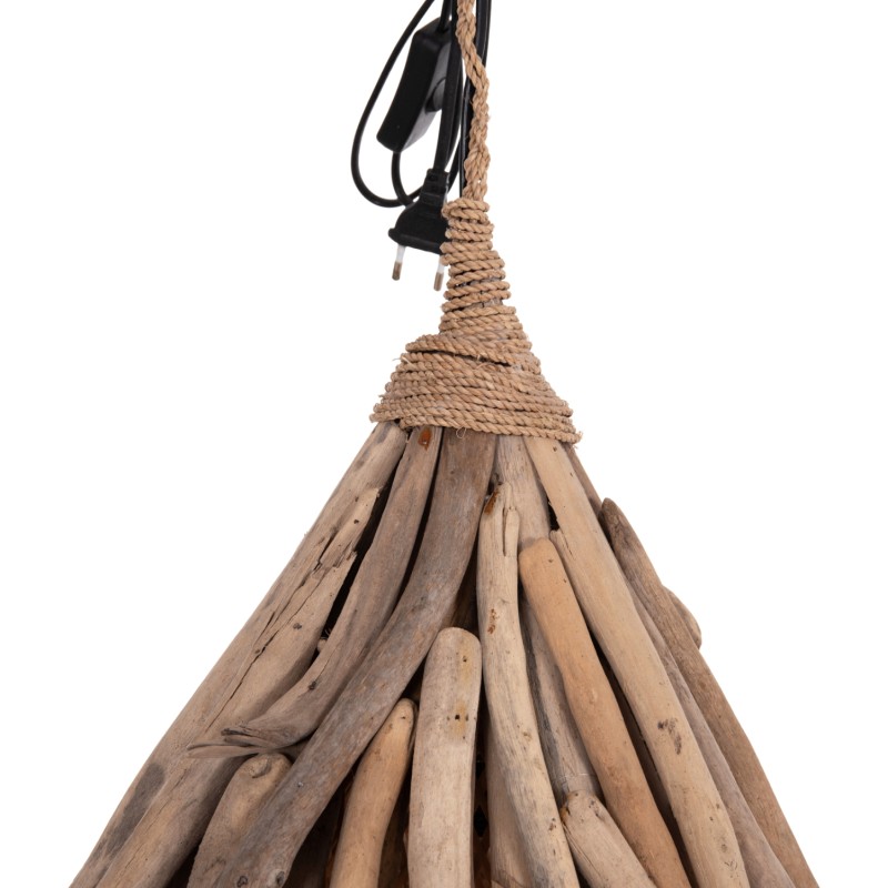 CEILING PENDANT LAMP TREIT FK4875 DRIFTWOOD IN NATURAL 48x54x52-73Hcm.[1xΕ27]