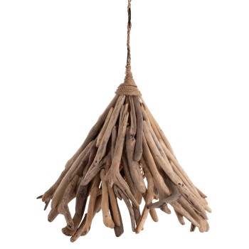 CEILING PENDANT LAMP TREIT FK4875 DRIFTWOOD IN NATURAL 48x54x52-73Hcm.[1xΕ27]