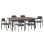 OUTDOOR DINING SET 7PCS ELARA FK10827.01 ALUMINUM IN GREY--POLYWOOD