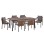 OUTDOOR DINING SET 7PCS MAERLY FK10826.13 ALUMINUM & CUSHIONS IN DARK GREY--POLYWOOD
