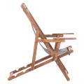 FOLDING BEACH CHAIR LIMNOS FK11433.10T BEECH WOOD NATURAL COLOR WITH ARMS TEXTLINE IN GREY FOLDING BEACH CHAIR LIMNOS FK11433.10T BEECH WOOD NATURAL COLOR WITH ARMS TEXTLINE IN GREY