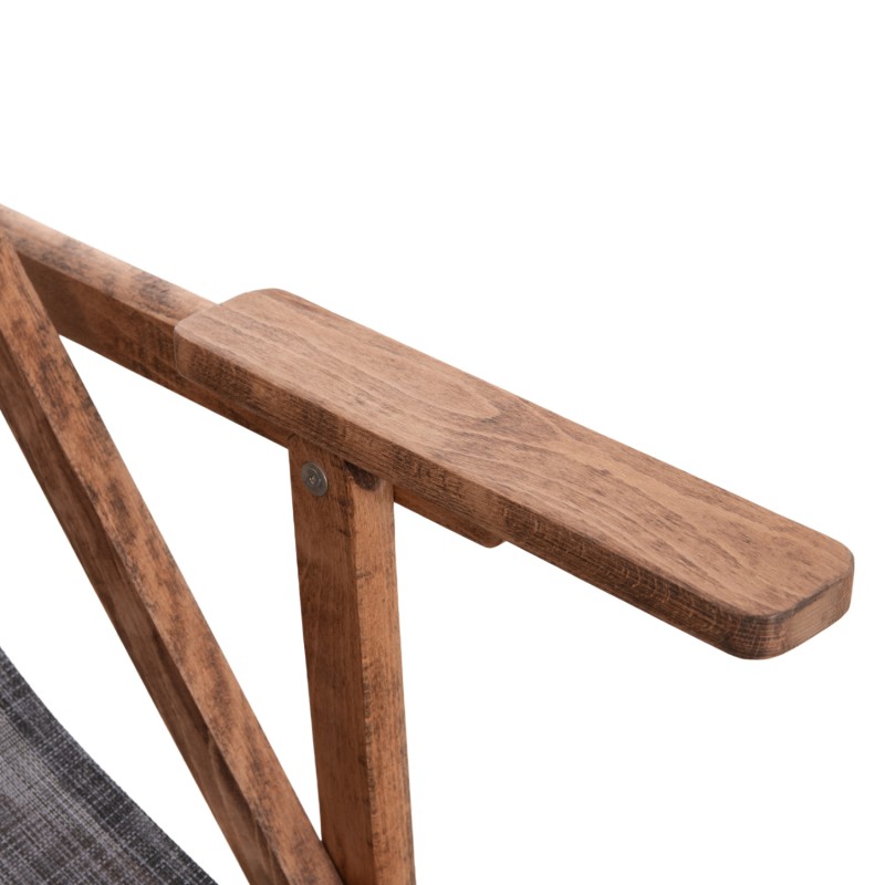 FOLDING BEACH CHAIR LIMNOS FK11433.10T BEECH WOOD NATURAL COLOR WITH ARMS TEXTLINE IN GREY FOLDING BEACH CHAIR LIMNOS FK11433.10T BEECH WOOD NATURAL COLOR WITH ARMS TEXTLINE IN GREY