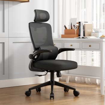 OFFICE CHAIR KESI FK1222.01 BLACK MESH FABRIC & PP 61x62x125Hcm. OFFICE CHAIR KESI FK1222.01 BLACK MESH FABRIC & PP 61x62x125Hcm.