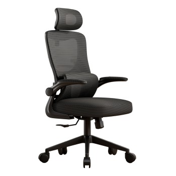 OFFICE CHAIR KESI FK1222.01 BLACK MESH FABRIC & PP 61x62x125Hcm.