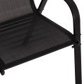 OUTDOOR DINING SET ADAM FK10896.03 TABLE 120x70cm & 4 ARMCHAIRS--BLACK OUTDOOR DINING SET ADAM FK10896.03 TABLE 120x70cm & 4 ARMCHAIRS--BLACK